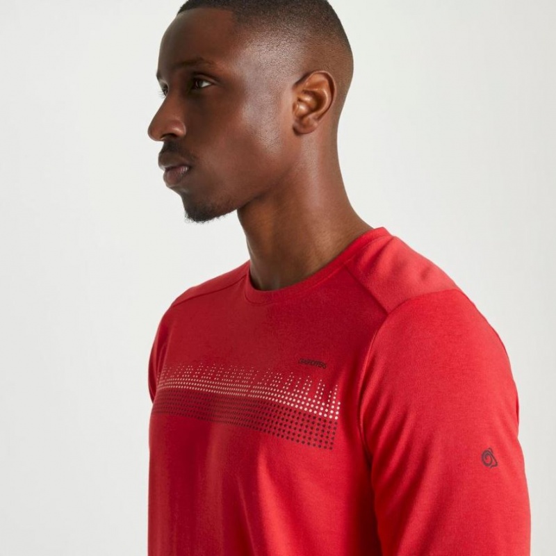 Craghoppers Dynamic Kort Sleeve Sriracha Red T-skjorte Herre Rød | 2460CNBXI