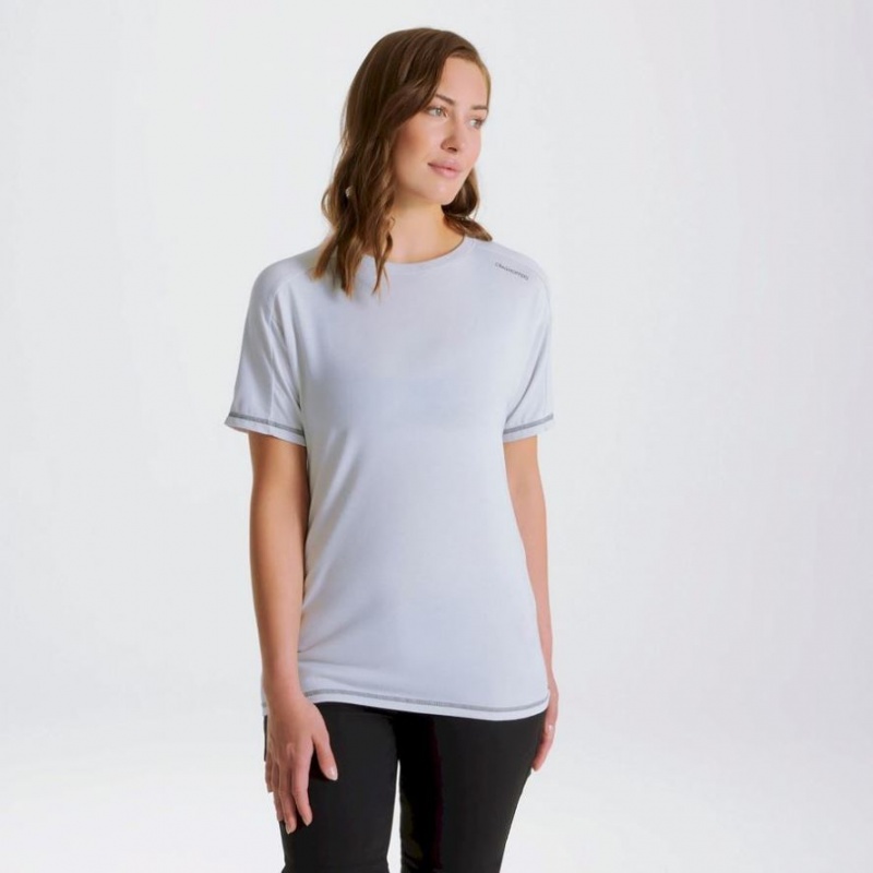 Craghoppers Dynamic Kort Sleeve T-skjorte Dame Grå | 7012DTRLC