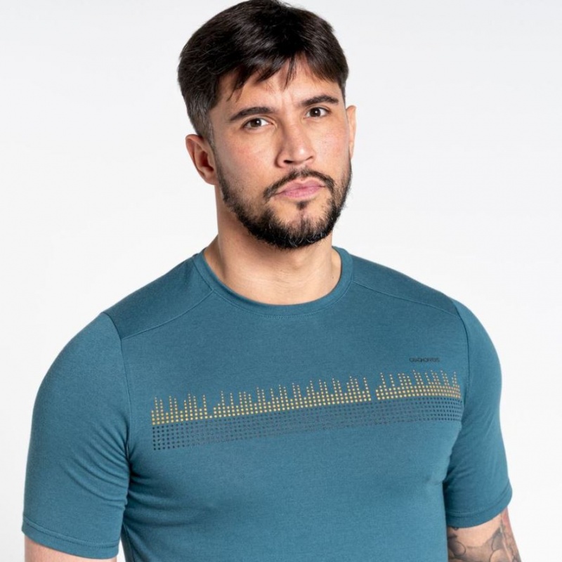 Craghoppers Dynamic Kort Sleeve T-skjorte Herre Turkis | 2903CXKWY