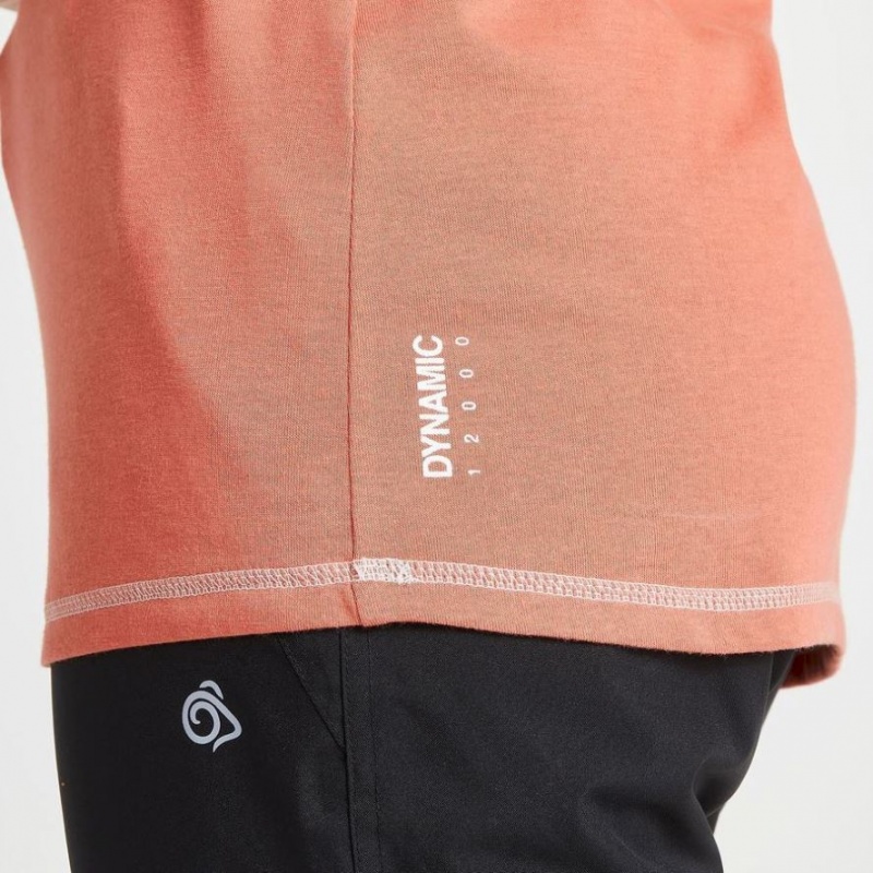 Craghoppers Dynamic Kort Sleeve Warm Ginger T-skjorte Dame Oransje | 1394XDEUV