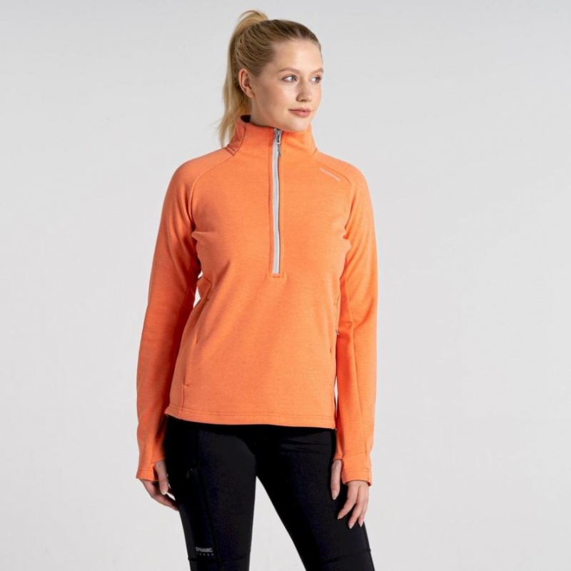 Craghoppers Dynamic Pro Half Zip Fleecegensere Dame Korall | 1906QWRXC