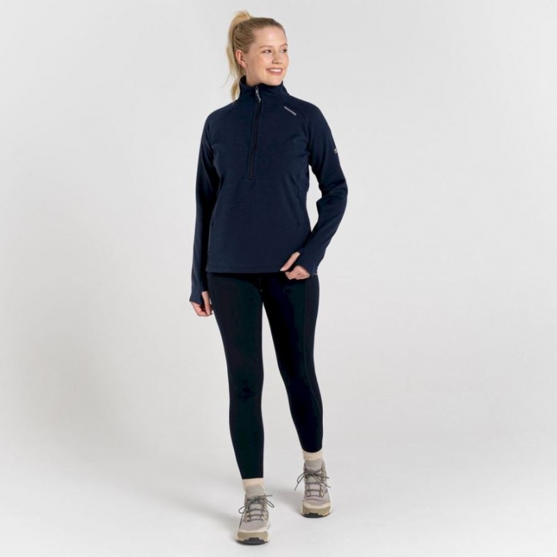 Craghoppers Dynamic Pro Half Zip Fleecegensere Dame Marineblå | 1927NBWCV