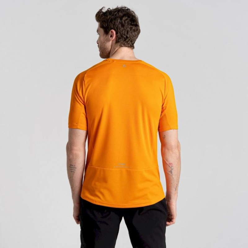 Craghoppers Dynamic Pro Kort Sleeve T-skjorte Herre Oransje | 3147WTXGD