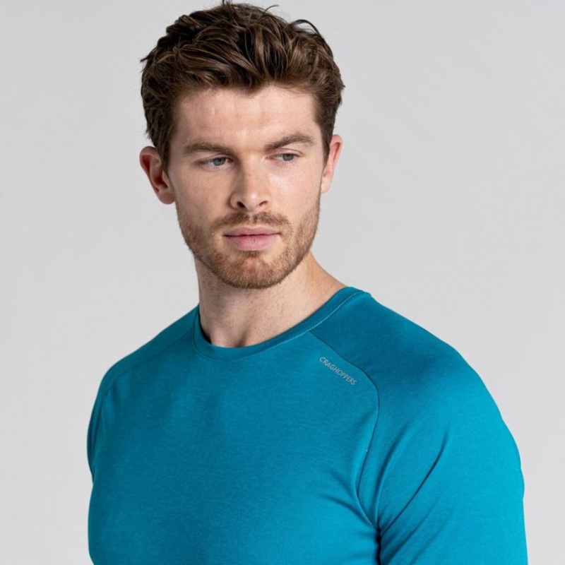 Craghoppers Dynamic Pro Kort Sleeve T-skjorte Herre Blå | 2175KVZTR