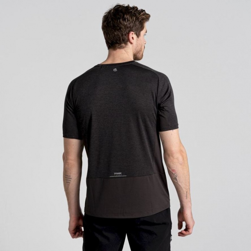 Craghoppers Dynamic Pro Kort Sleeve T-skjorte Herre Svarte | 6920KNRXT