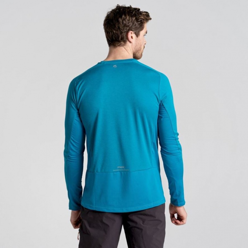 Craghoppers Dynamic Pro Long Sleeve T-skjorte Herre Blå | 4139UGPHI