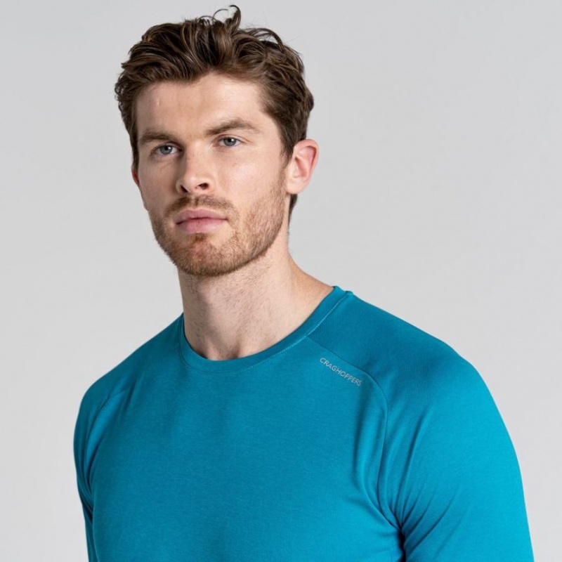 Craghoppers Dynamic Pro Long Sleeve T-skjorte Herre Blå | 4139UGPHI