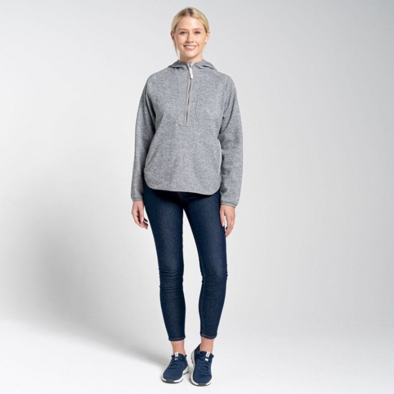 Craghoppers Elena Half Zip Hettegensere Dame Grå | 2417SDZQG