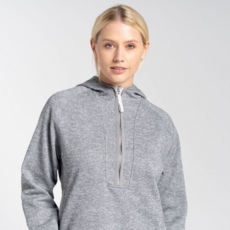 Craghoppers Elena Half Zip Hettegensere Dame Grå | 2417SDZQG