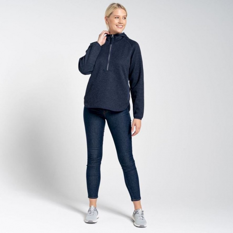 Craghoppers Elena Half Zip Hettegensere Dame Marineblå | 5943SXPMK