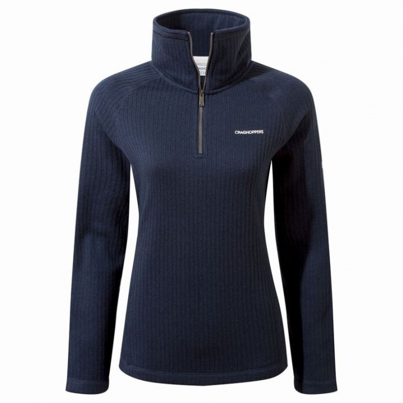 Craghoppers Eveline Half Zip Fleecegensere Dame Marineblå | 4019XPDIR