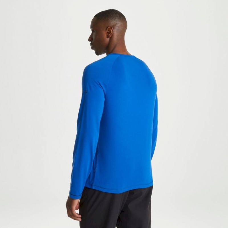 Craghoppers First Layer Long Sleeve T-skjorte Herre Blå | 2465LFNRV