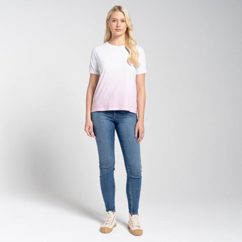 Craghoppers Ilyse Kort Sleeve T-skjorte Dame Rosa | 9521AIVWY