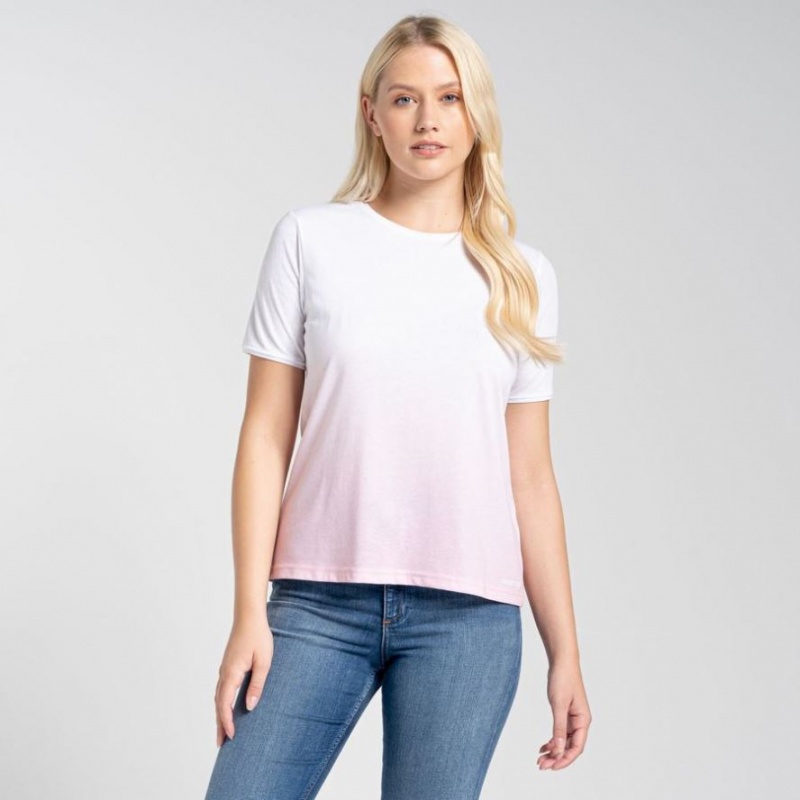 Craghoppers Ilyse Kort Sleeve T-skjorte Dame Rosa | 9521AIVWY