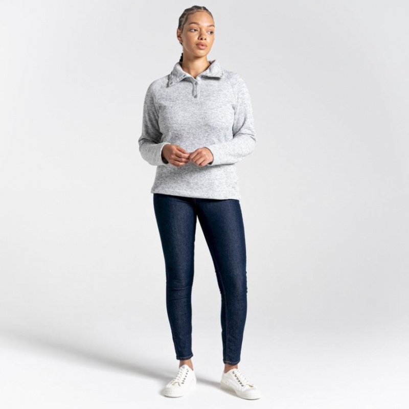 Craghoppers Janeal Half Zip Fleecegensere Dame Grå | 4863UYQTW