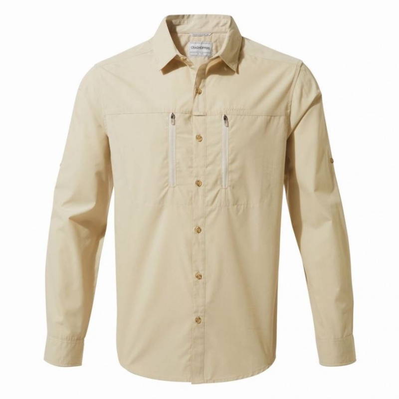 Craghoppers Kiwi Boulder Long Sleeve Skjorte Herre Beige | 6389QGKFH