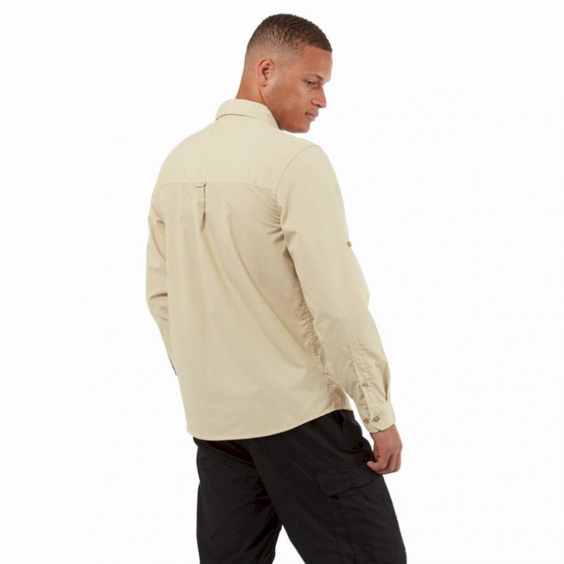 Craghoppers Kiwi Boulder Long Sleeve Skjorte Herre Beige | 6820MFHUX