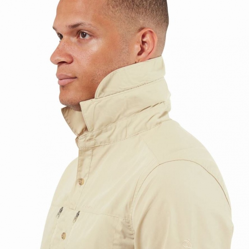 Craghoppers Kiwi Boulder Long Sleeve Skjorte Herre Beige | 6820MFHUX