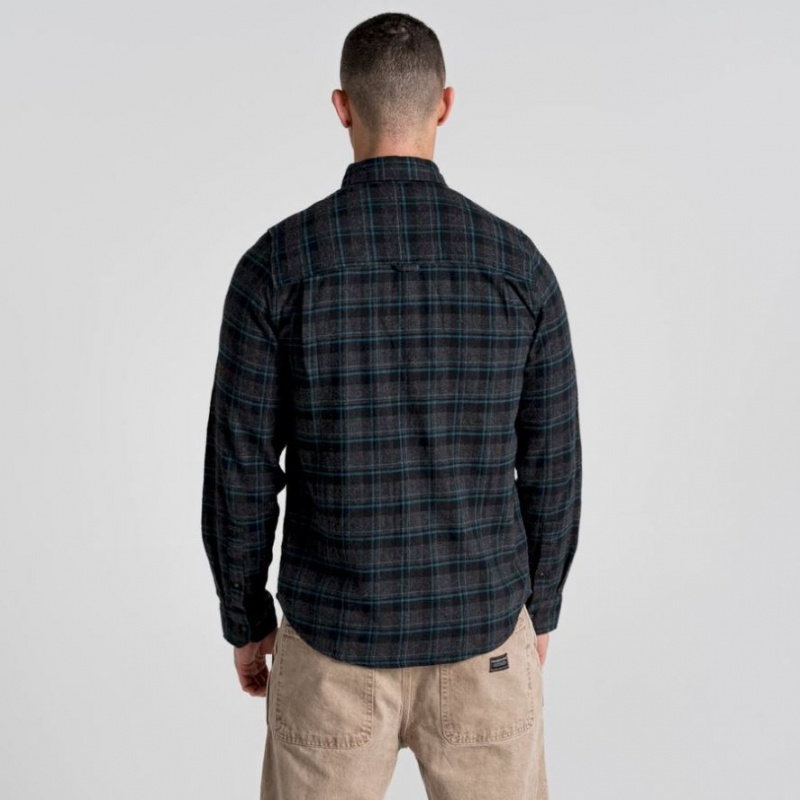 Craghoppers Kiwi IV Long Sleeve Check Skjorte Herre Svarte | 2075EPSJK