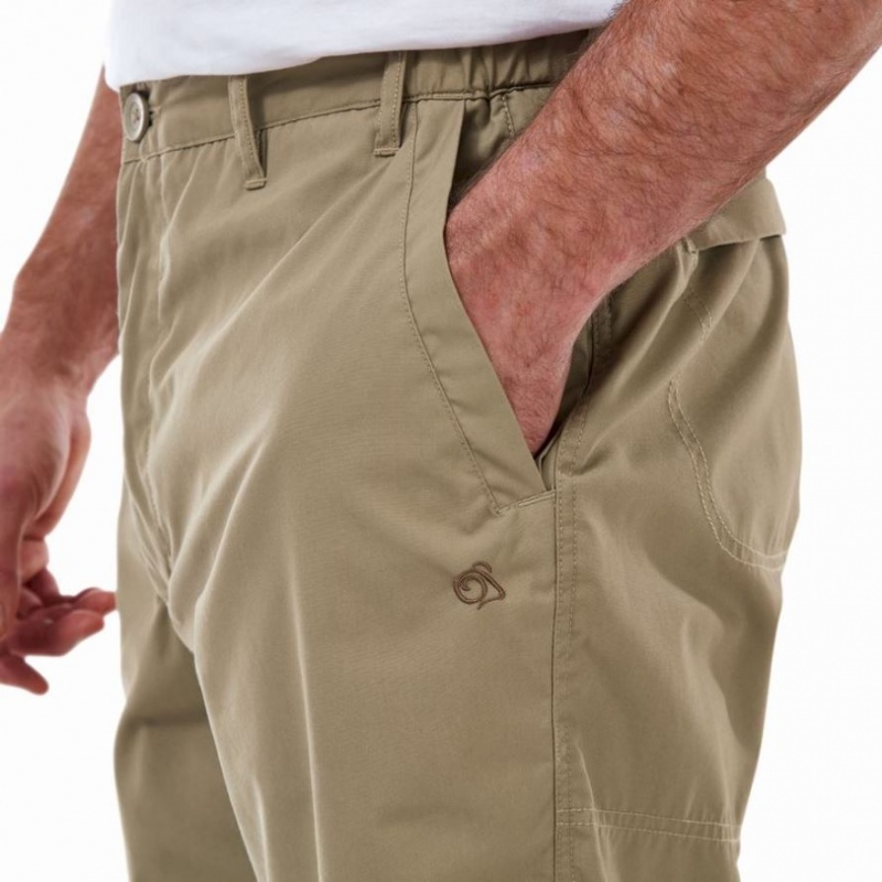 Craghoppers Kiwi Long Shorts Herre Khaki | 8104PGMYR