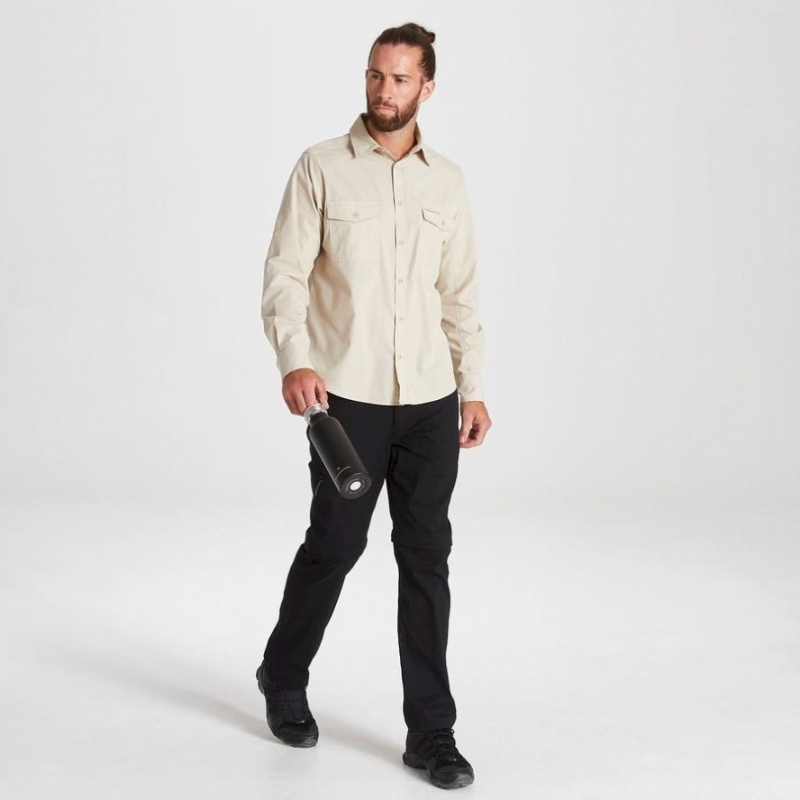 Craghoppers Kiwi Long Sleeve Skjorte Herre Beige | 2536LNBQT