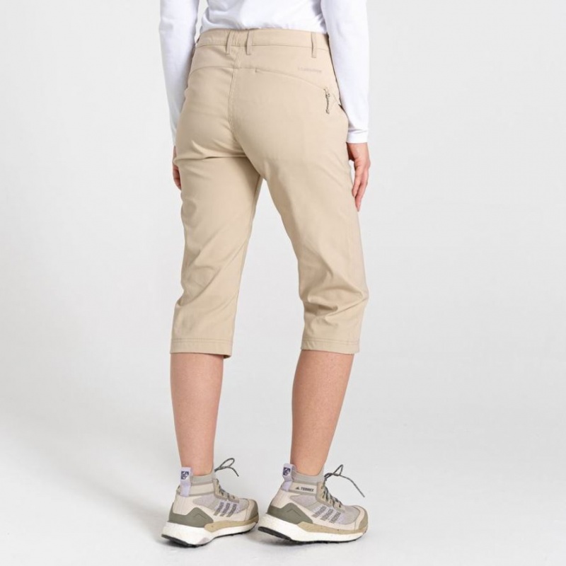 Craghoppers Kiwi Pro II Crop Bukse Dame Beige | 8925JYLKS