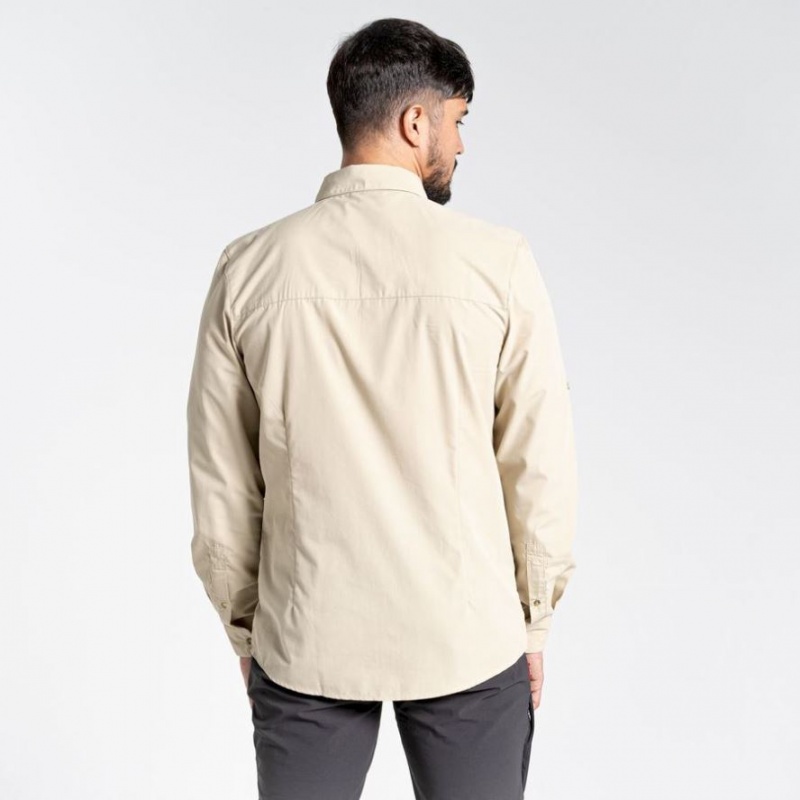 Craghoppers Kiwi Ridge Long Sleeve Skjorte Herre Beige | 5870EMDBF