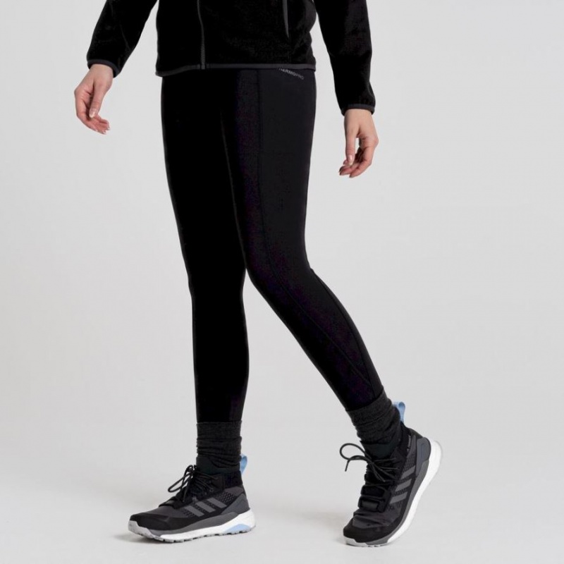 Craghoppers Kiwi Thermal Leggings Dame Svarte | 2094HRYFZ