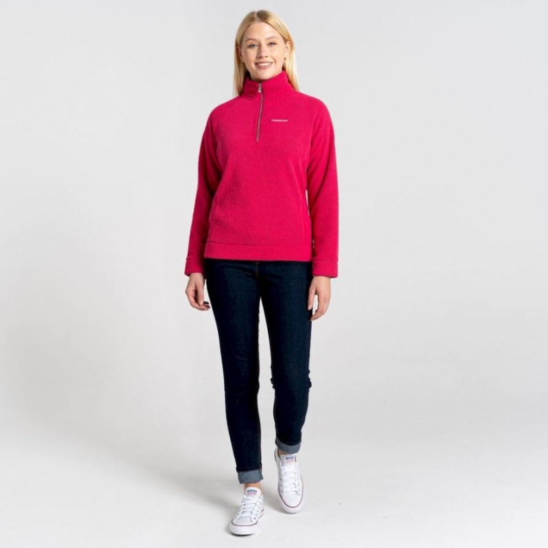 Craghoppers Lilian Half Zip Fleecegensere Dame Rosa | 6593VWYUE