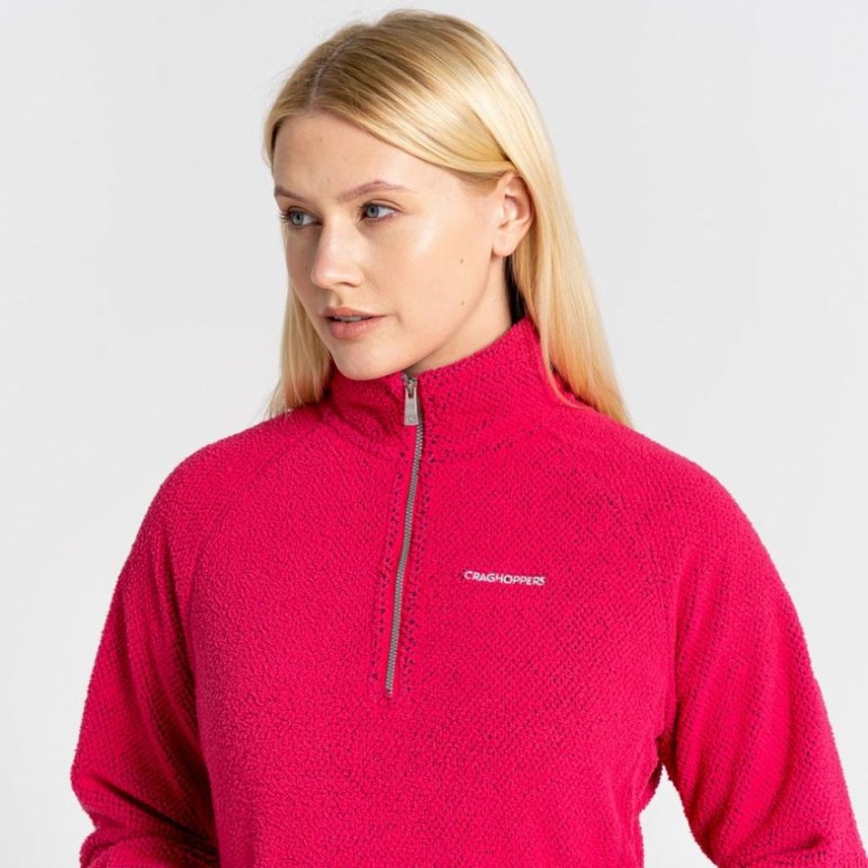 Craghoppers Lilian Half Zip Fleecegensere Dame Rosa | 6593VWYUE