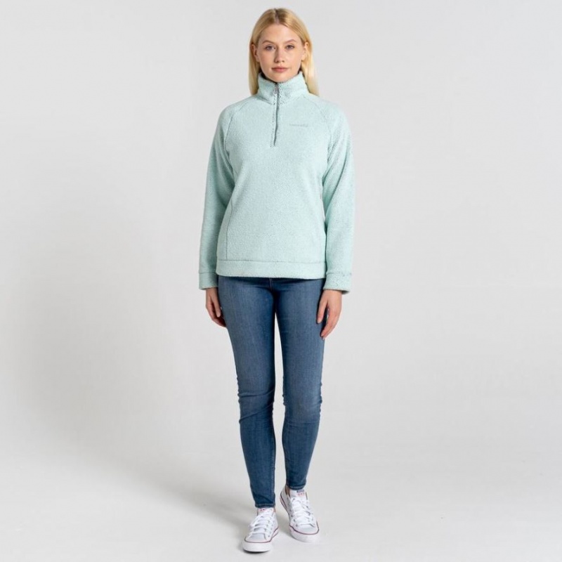 Craghoppers Lilian Half Zip Fleecegensere Dame Mint | 6593WQUGC