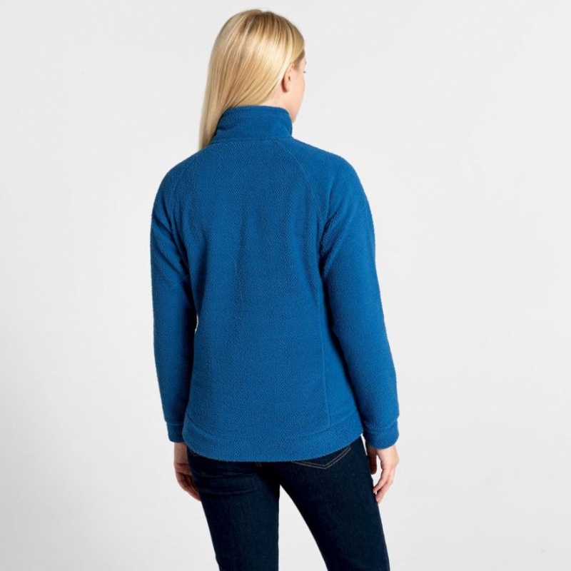 Craghoppers Lilian Half Zip Fleecegensere Dame Blå | 6915ODEPB