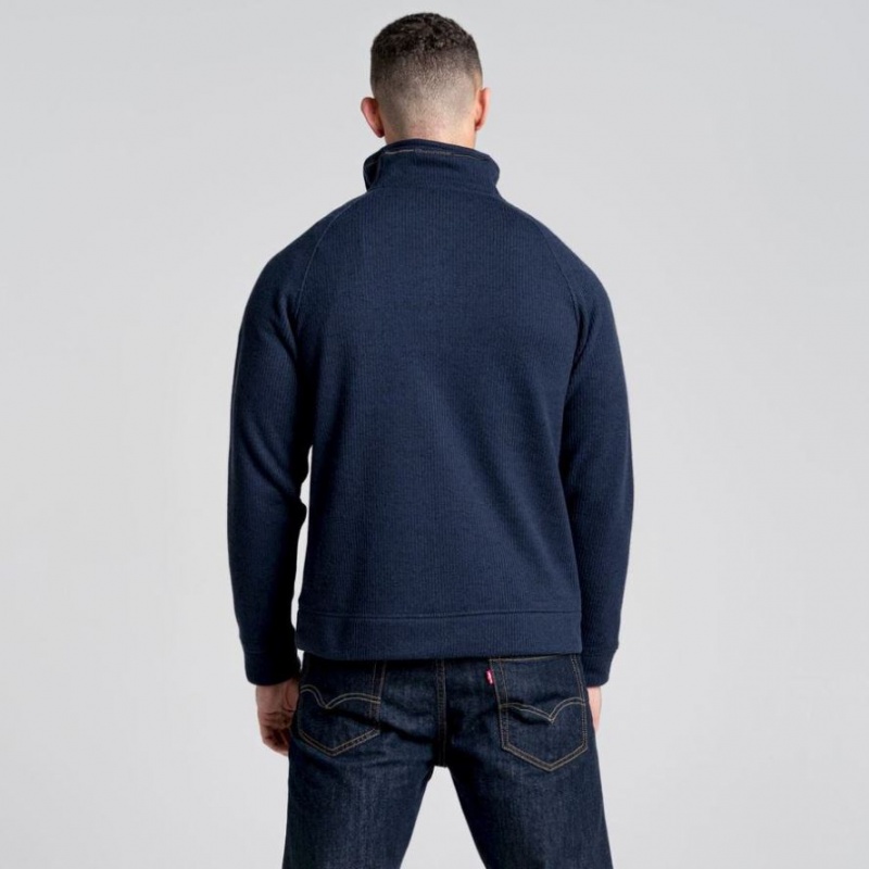 Craghoppers Logan Half Zip Fleecegensere Herre Marineblå | 8093SZJXR