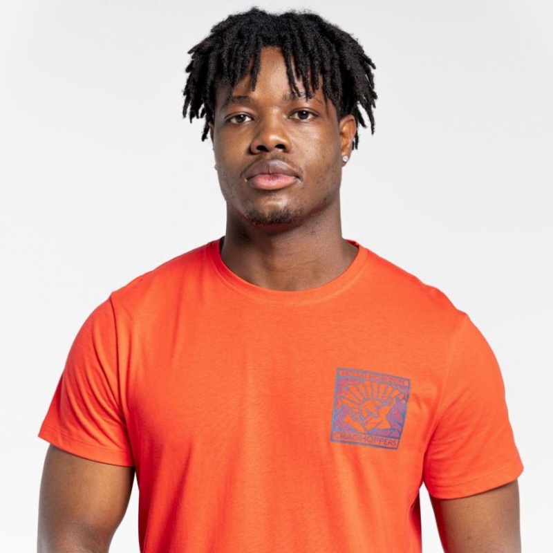 Craghoppers Lugo Kort Sleeve T-skjorte Herre Oransje | 8390IBQOD