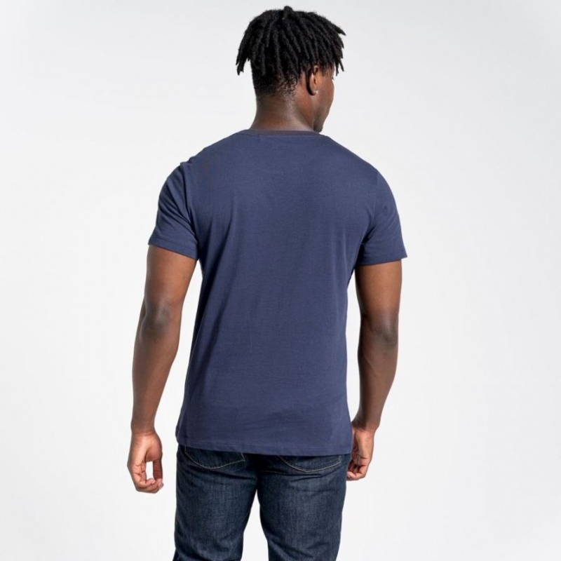 Craghoppers Lugo Kort Sleeve T-skjorte Herre Marineblå | 8410SGJUI