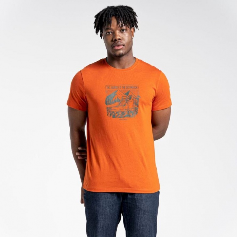 Craghoppers Lugo Kort Sleeve T-skjorte Herre Oransje | 5683MTQUS