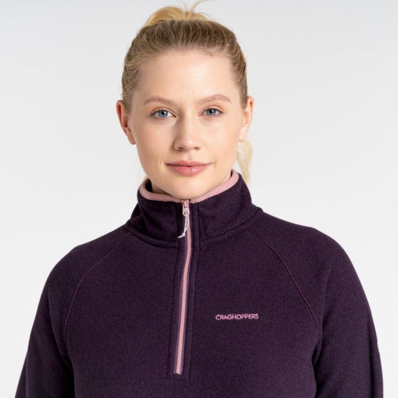 Craghoppers Milia Half Zip Fleecegensere Dame Lilla | 3921TVPLR