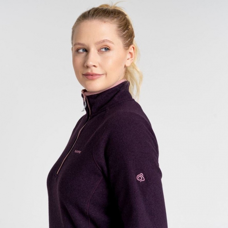 Craghoppers Milia Half Zip Fleecegensere Dame Lilla | 3921TVPLR