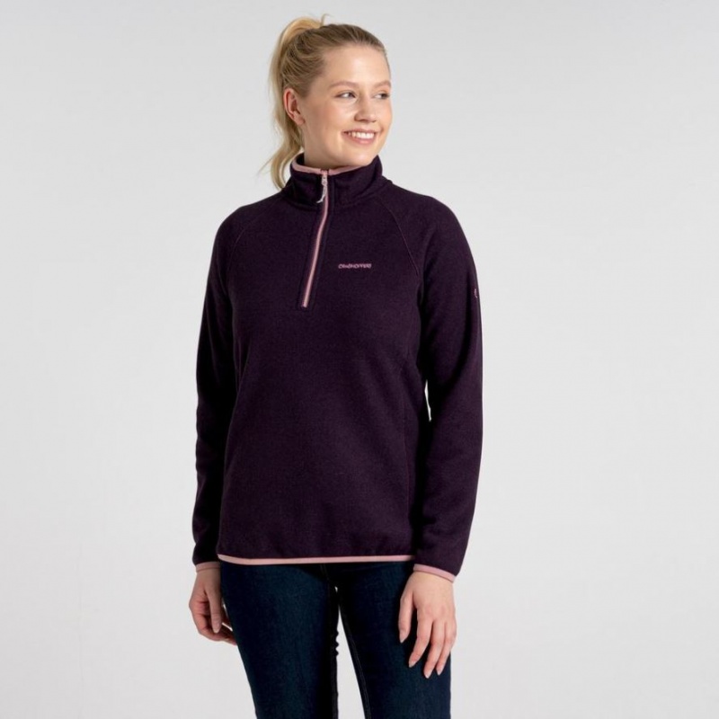 Craghoppers Milia Half Zip Fleecegensere Dame Lilla | 3921TVPLR