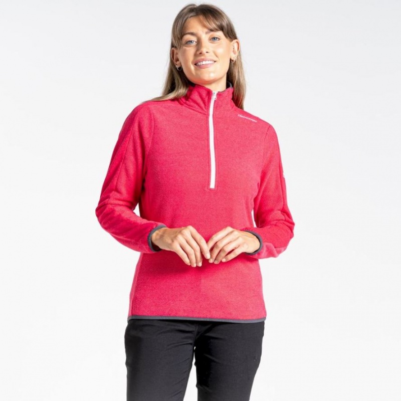 Craghoppers Minerva Half Zip Fleecegensere Dame Rosa | 6341SHZGO