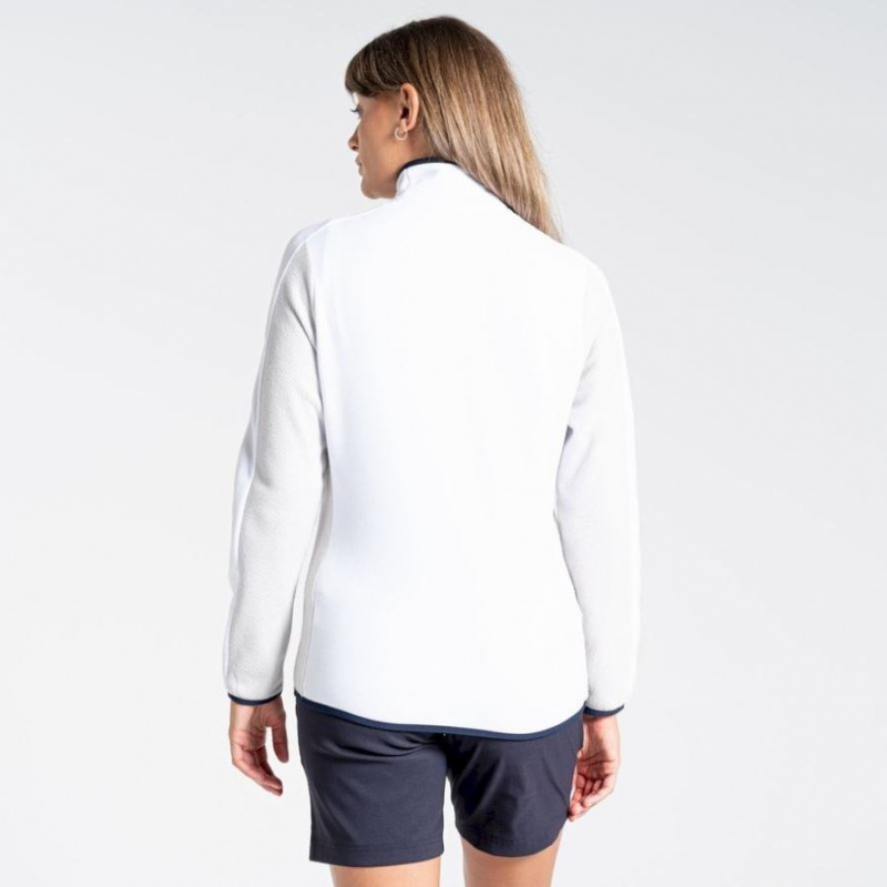 Craghoppers Minerva Half Zip Fleecegensere Dame Hvite | 6075ECDKJ