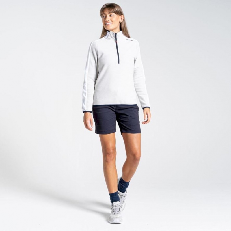 Craghoppers Minerva Half Zip Fleecegensere Dame Hvite | 6075ECDKJ