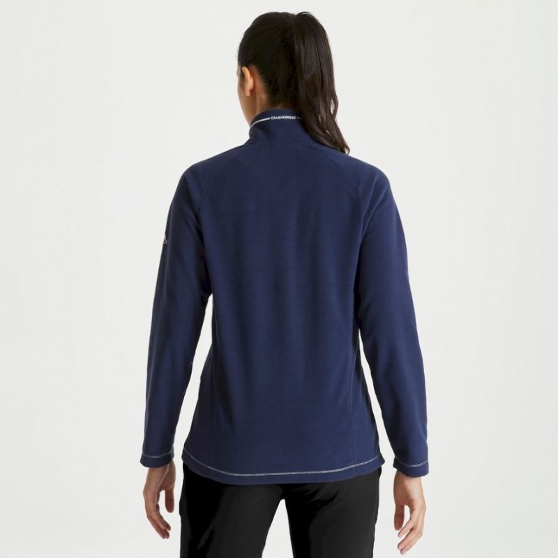 Craghoppers Miska Half Zip Fleecegensere Dame Marineblå | 0478LBQWU