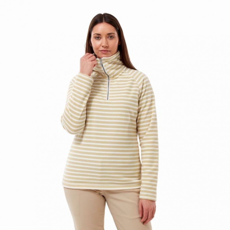 Craghoppers Natalia Half Zip Fleecegensere Dame Gul | 7508PHEGF