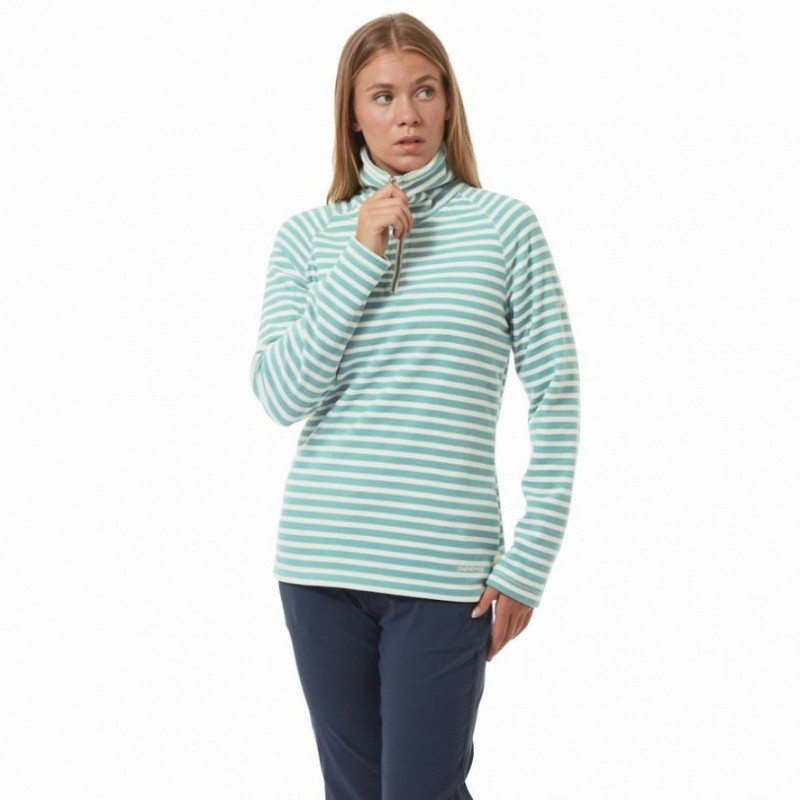 Craghoppers Natalia Half Zip Fleecegensere Dame Grønn | 3164ELRIY