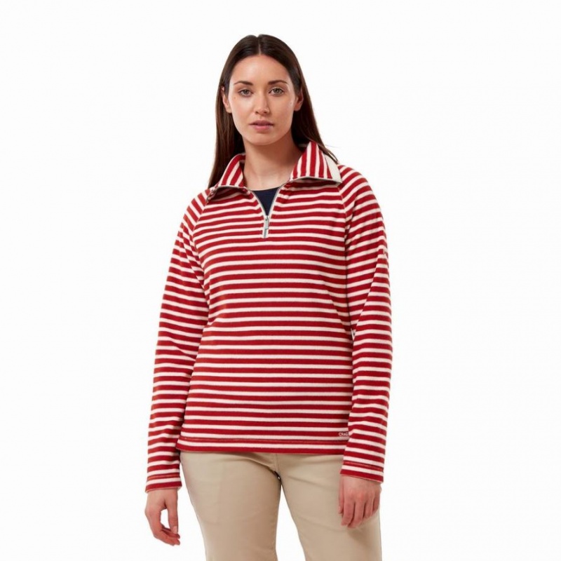 Craghoppers Natalia Half Zip Fleecegensere Dame Rød | 6705PNDIU