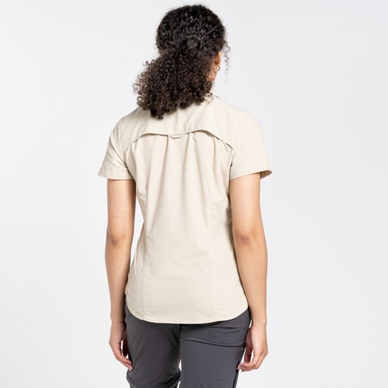 Craghoppers NosiLife Adventure II Kort Sleeve Skjorte Dame Khaki | 8630NAFLH