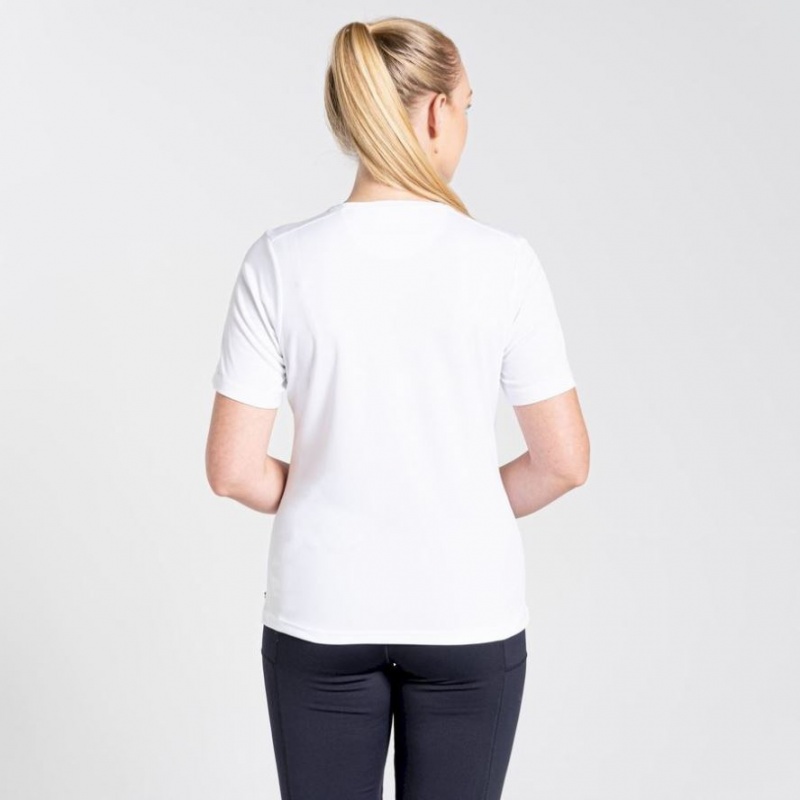 Craghoppers NosiLife Candella Kort Sleeve T-skjorte Dame Hvite | 7456JDIWS