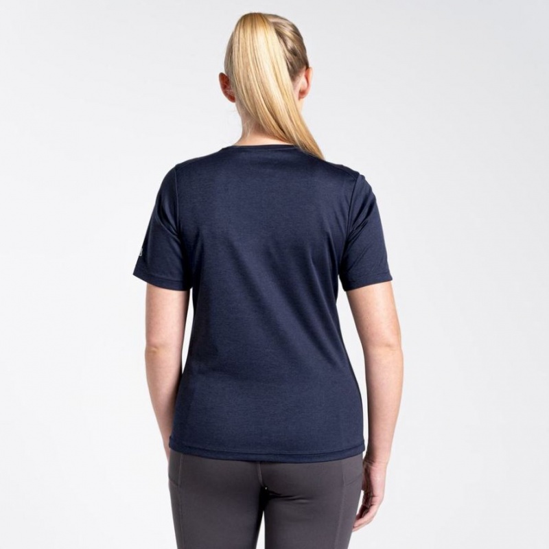 Craghoppers NosiLife Candella Kort Sleeve T-skjorte Dame Marineblå | 3615DYAQX