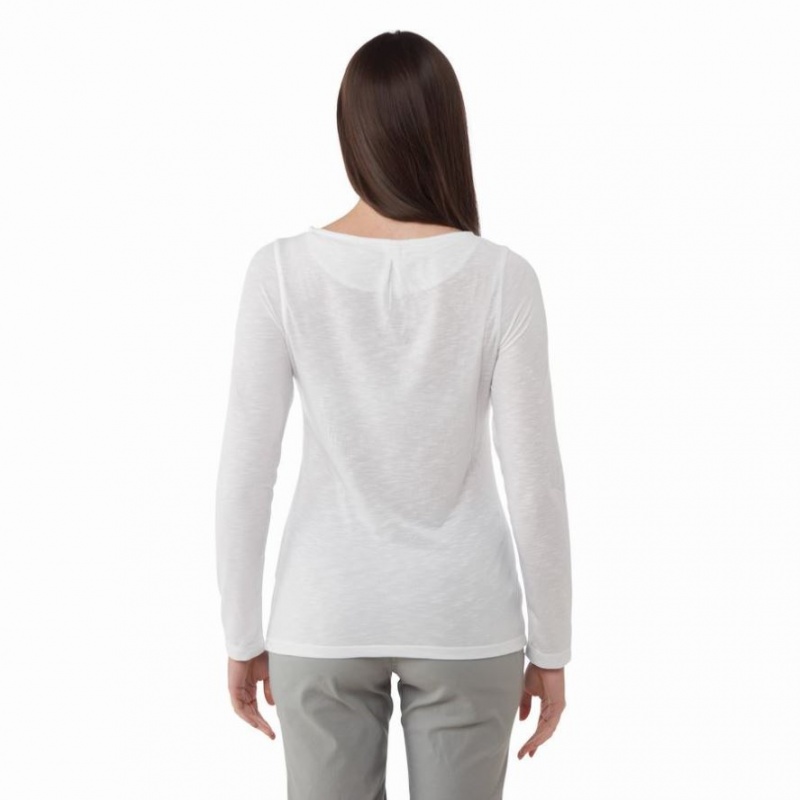 Craghoppers NosiLife Erin Long Sleeve T-skjorte Dame Hvite | 1437UFRBL